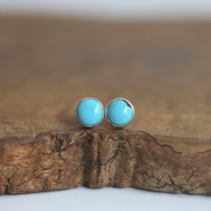 Turquoise Posts - American Turquoise Earrings - Ready to Ship - 10mm Turquoise Studs