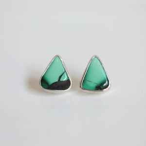 BIG Emerald Rose Variscite Post Earrings - 12 CT PAIR - Choose Your Ready to Ship Pair