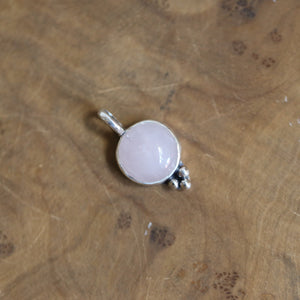 Rose Quartz 'Lil Sweetheart Pendant - Sterling Silver Rose Quartz Necklace