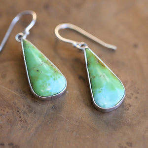 Sonoran Gold Turquoise Drop Earrings - Choose Your Pair - Sonoran Gold Earrings - Sterling Silver