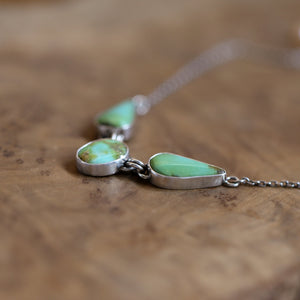 3 Stone American Turquoise Necklace