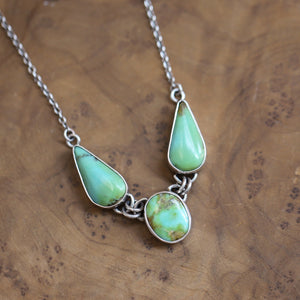 3 Stone American Turquoise Necklace
