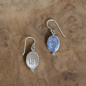 Blue Sponge Coral Earrings - Sterling Silver Drop Earrings
