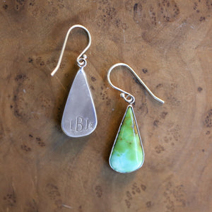 Sonoran Gold Turquoise Drop Earrings - Choose Your Pair - Sonoran Gold Earrings - Sterling Silver