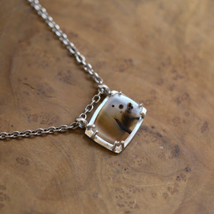 Ready to Ship - Montana Agate Pendant - .925 Sterling Silver Pendant - Montana Agate Necklace