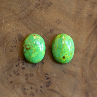 Custom Green American Turquoise Drop Earrings - Choose Your Stone