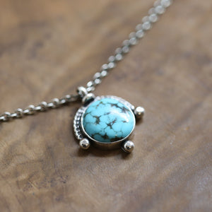 Campitos Turquoise Pendant - Sterling Silver - One of a Kind
