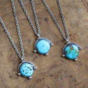 Campitos Turquoise Pendant - Sterling Silver - One of a Kind