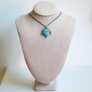 Campitos Turquoise Pendant - Sterling Silver - One of a Kind