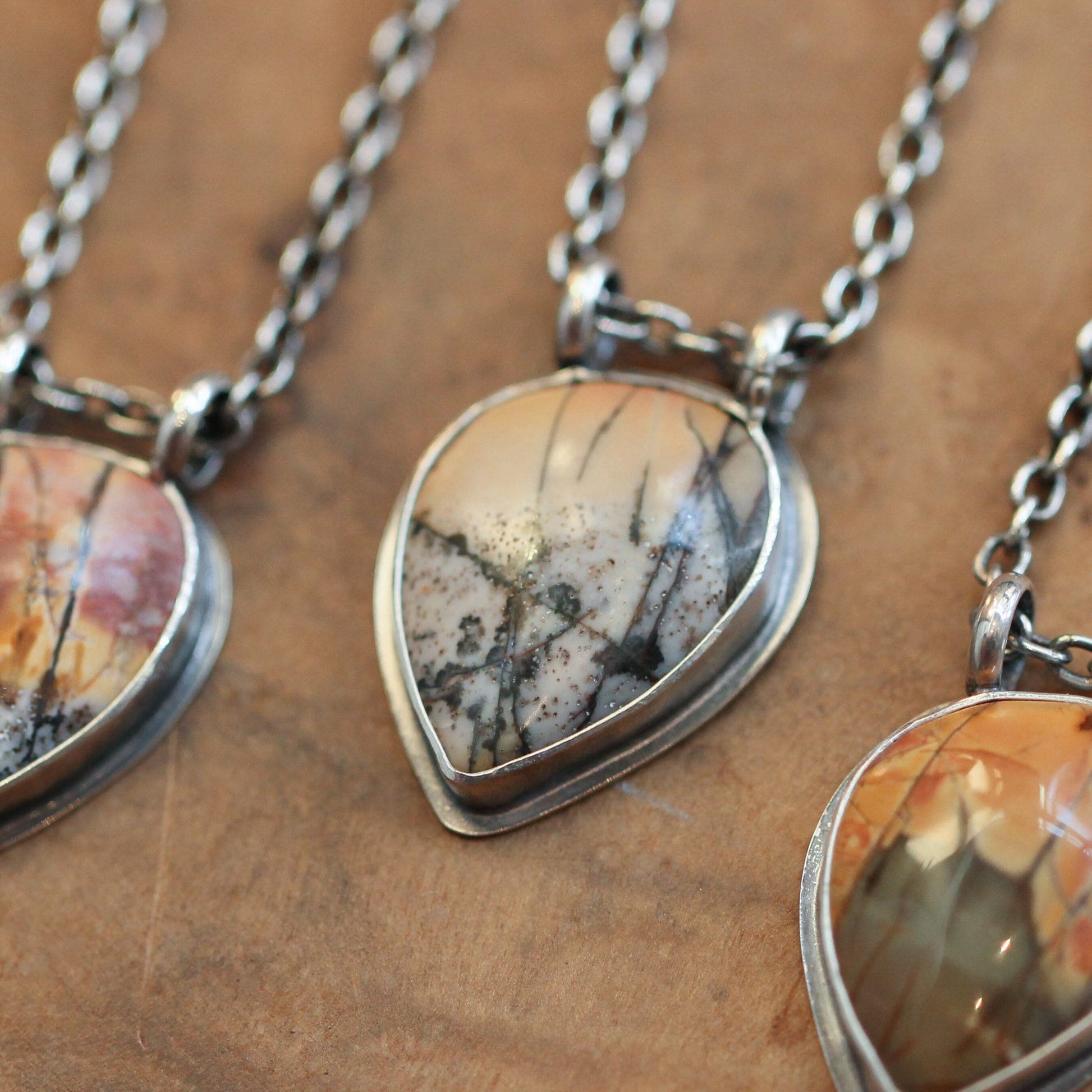 Red Creek Jasper Necklace - Sterling Silver Pendant - Choose Your Stone