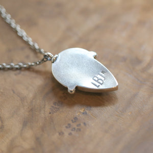 Lapis Lazuli Pendant - Sterling Silver - Blue Lapiz Lazuli Big Pendant