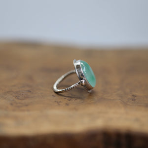 Green Jade Chloe Ring - Modern Green Jade Ring - .925 Sterling Silver - Silversmith Ring