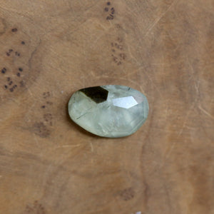Prehnite Hanging Rock Pendant - Green Prehnite Pendant - Prehnite Necklace - Sterling Silver