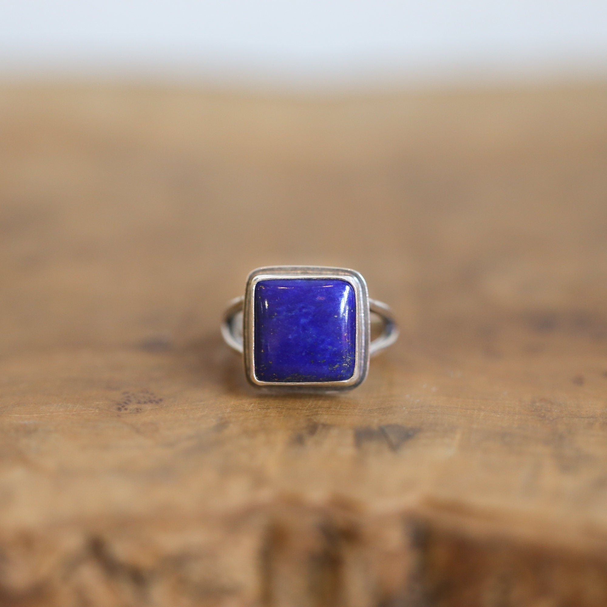 Blue Lapis Ring - AA Lapis Lazuli Ring - Silversmith - .925 Sterling Silver