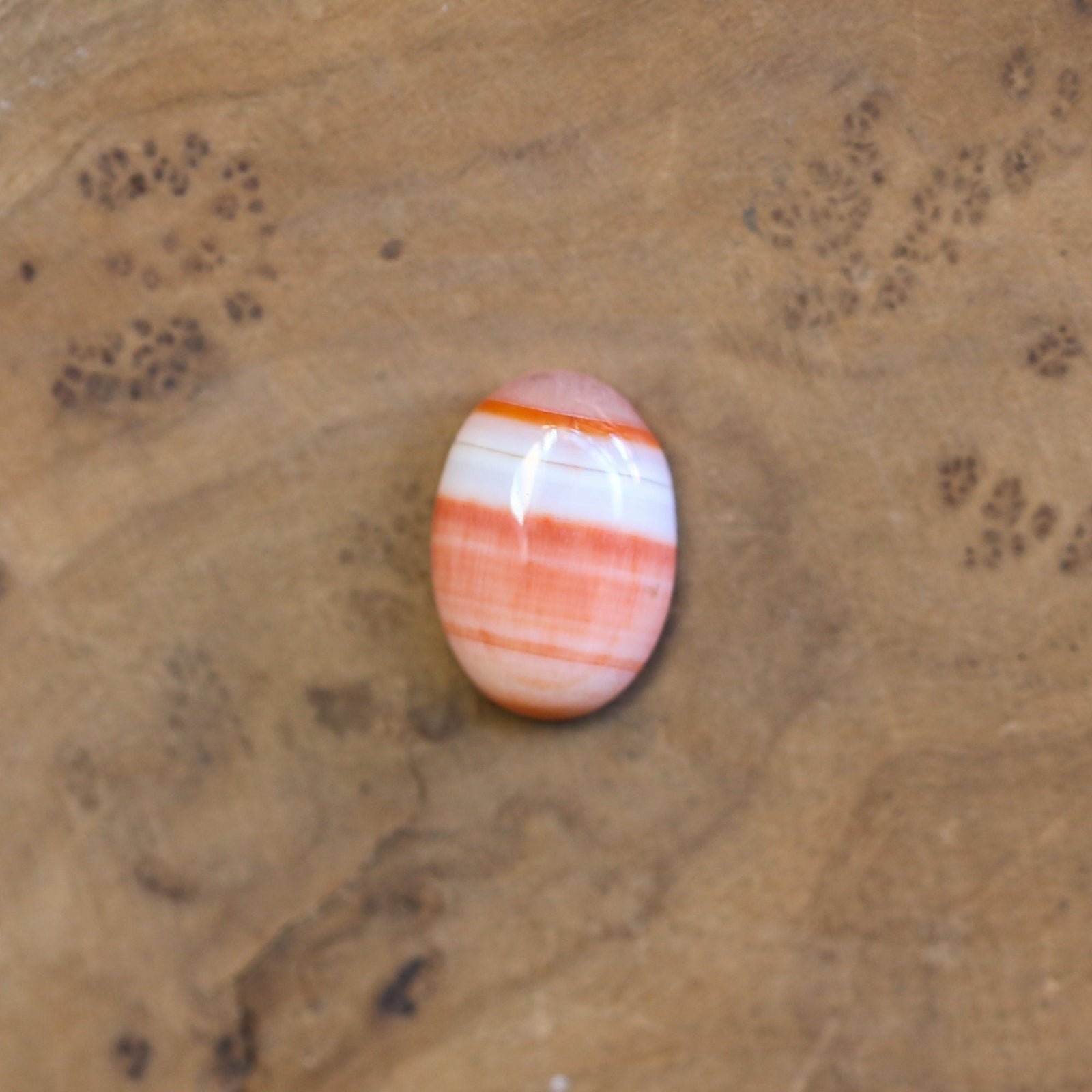 Custom Red Banded Agate Ring - Agate Delica Ring - Choose Your Stone
