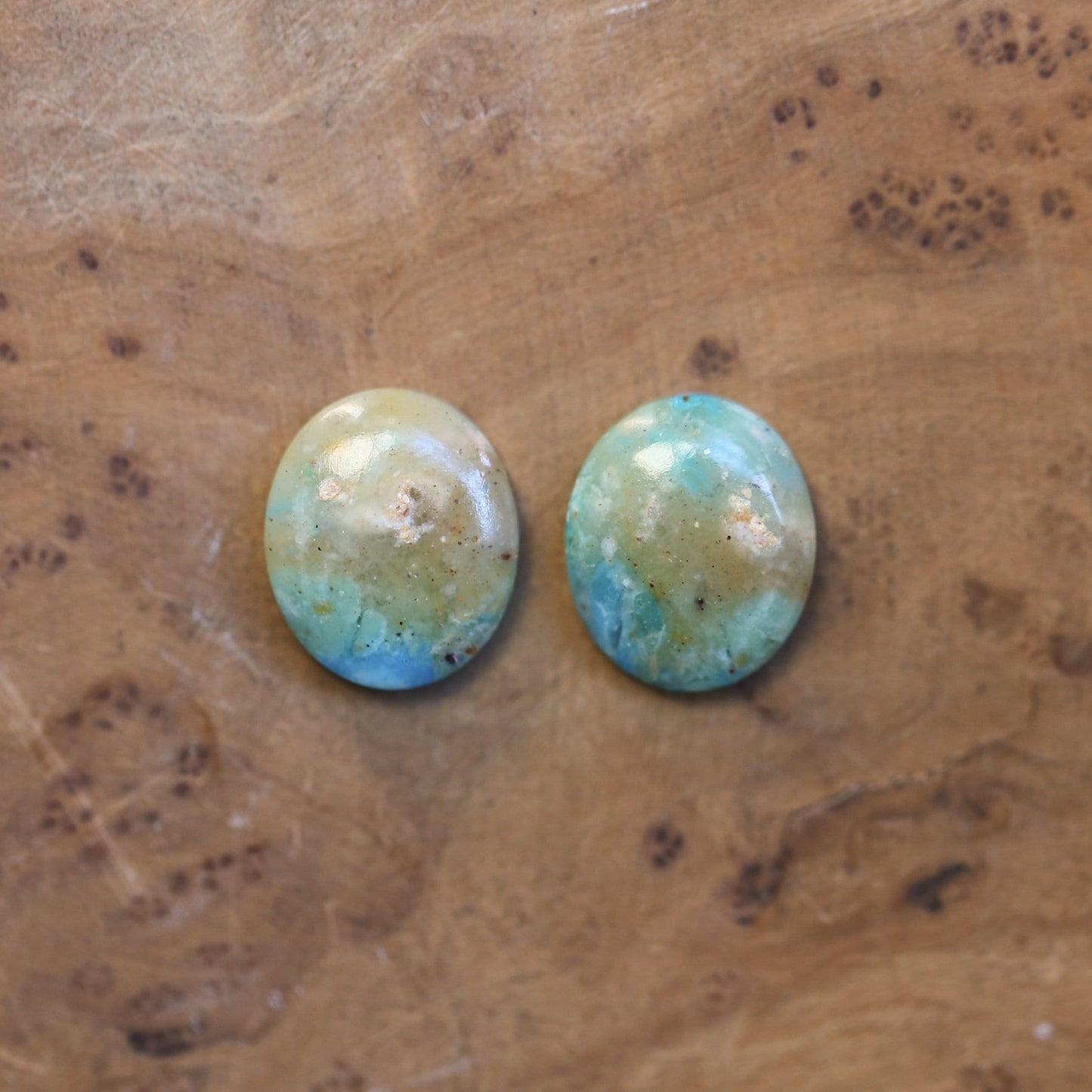 Peruvian Blue Opal Earrings – Sterling Silver Drop Earrings, OOAK