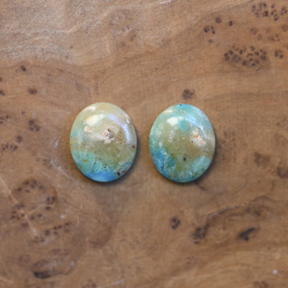 Peruvian Blue Opal Earrings – Sterling Silver Drop Earrings, OOAK