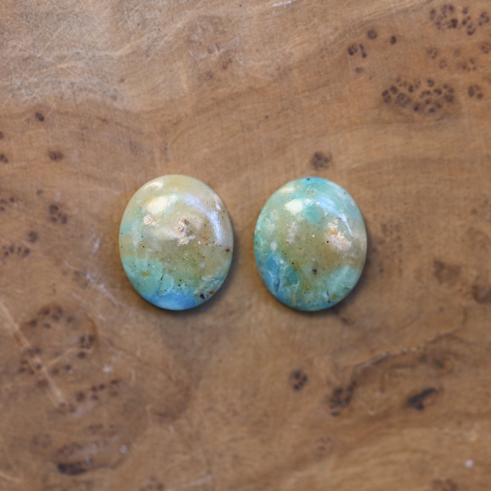 Peruvian Blue Opal Earrings - Opal Drop Earrings - Silver Opal Earrings - OOAK