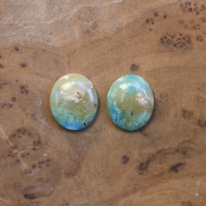 Peruvian Blue Opal Earrings – Sterling Silver Drop Earrings, OOAK