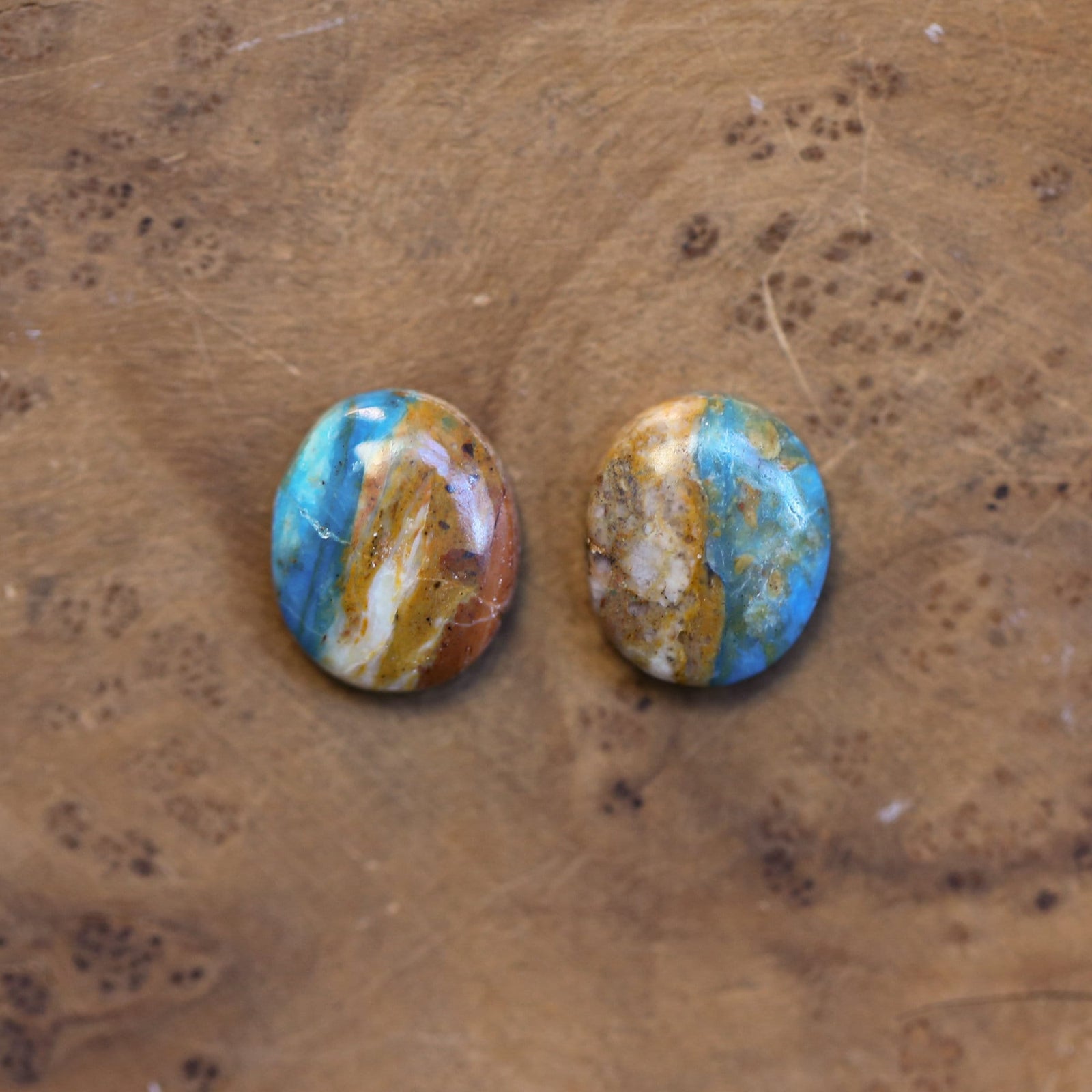 Peruvian Blue Opal Earrings - Opal Drop Earrings - Silver Opal Earrings - OOAK