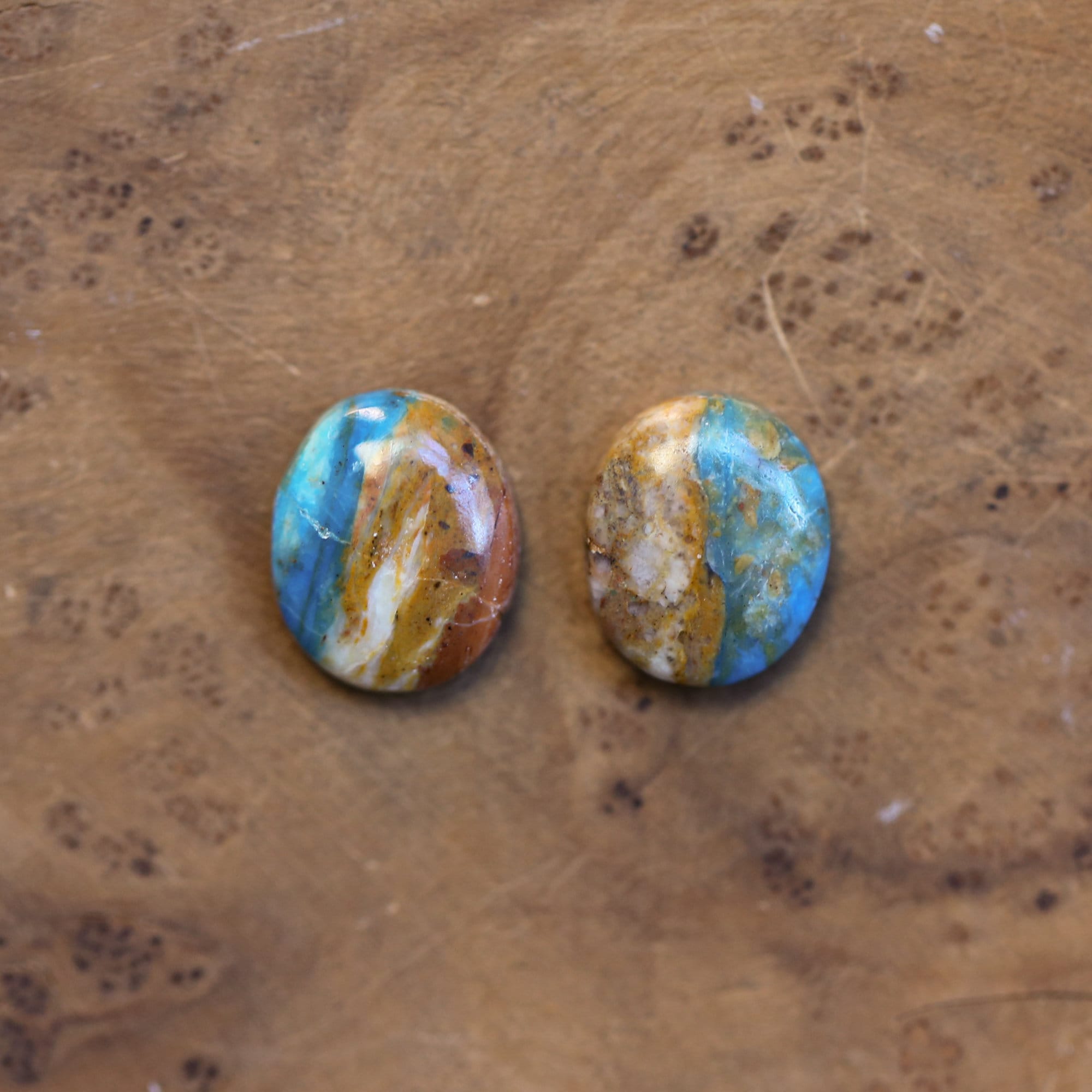 Peruvian Blue Opal Earrings - Opal Drop Earrings - Silver Opal Earrings - OOAK