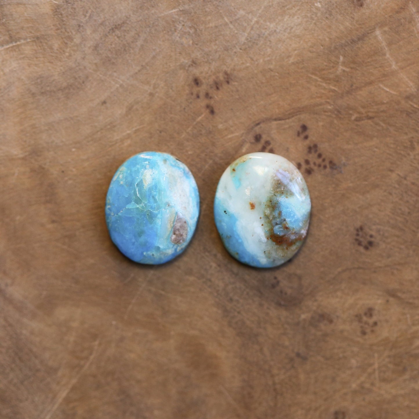 Peruvian Blue Opal Earrings – Sterling Silver Drop Earrings, OOAK