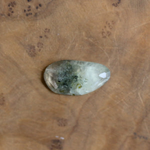 Prehnite Hanging Rock Pendant - Green Prehnite Pendant - Prehnite Necklace - Sterling Silver