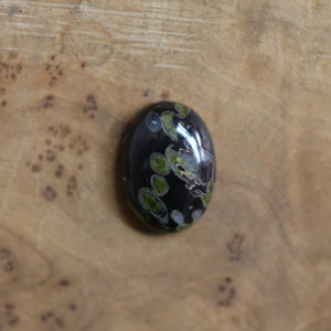 Black Fossil Bolo Necklace - Choose Your Stone - Sterling Silver