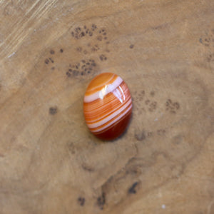 Custom Red Banded Agate Ring – Sterling Silver, Choose Your Stone