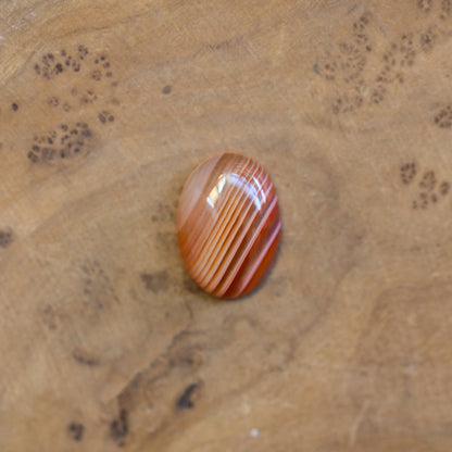 Custom Red Banded Agate Ring – Sterling Silver, Choose Your Stone