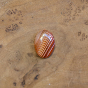 Custom Red Banded Agate Ring - Agate Delica Ring - Choose Your Stone
