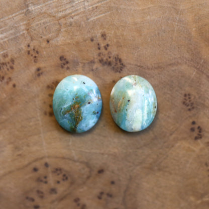 Peruvian Blue Opal Earrings – Sterling Silver Drop Earrings, OOAK