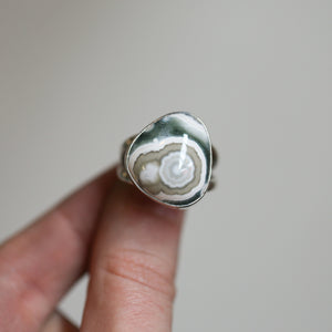 Custom Chunky Ocean Jasper Ring - Choose Your Stone - .925 Sterling Silver
