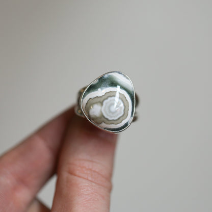 Custom Chunky Ocean Jasper Ring - Choose Your Stone - .925 Sterling Silver
