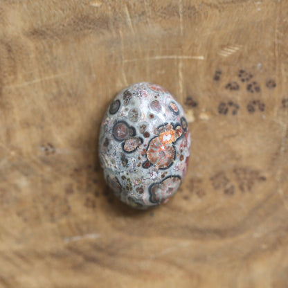 Custom Leopardskin Jasper Sterling Silver Ring – Handmade Boho Statement Ring