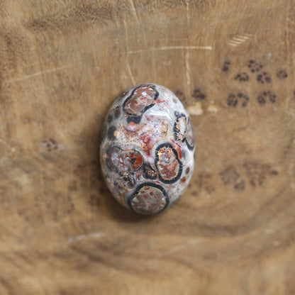 Custom Leopardskin Jasper Sterling Silver Ring – Handmade Boho Statement Ring