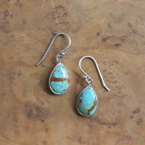 Turquoise Drop Earrings - Choose Your Pair - .925 Sterling Silver