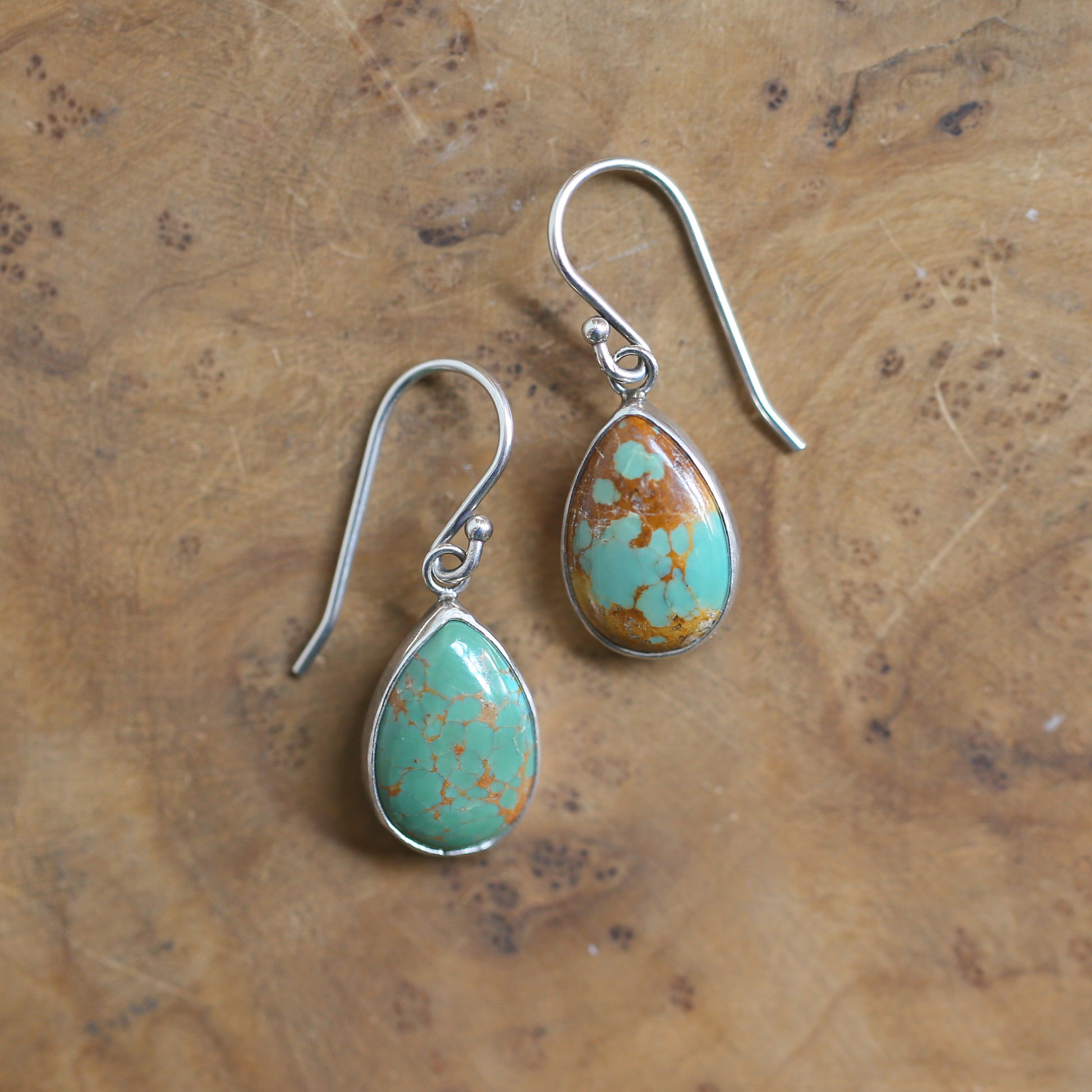 Turquoise Drop Earrings - Choose Your Pair - .925 Sterling Silver