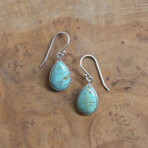 Turquoise Drop Earrings - Choose Your Pair - .925 Sterling Silver