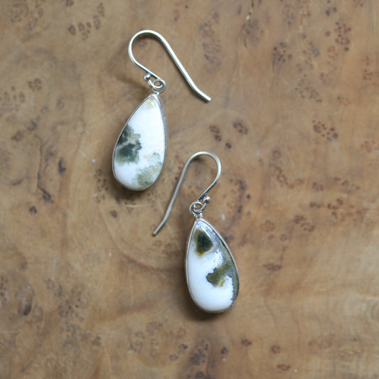 Ocean Jasper Earrings - Ocean Jasper Drops - Jasper Earrings - Sterling Silver