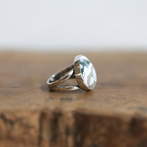 Custom Chunky Ocean Jasper Ring - Choose Your Stone - .925 Sterling Silver