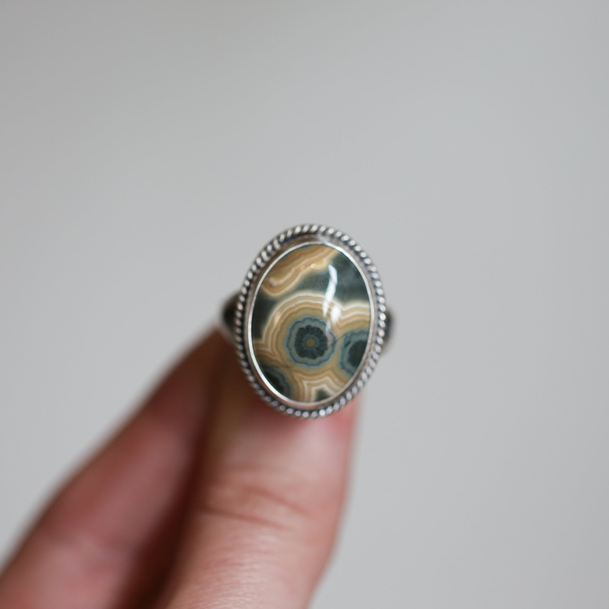 Custom Ocean Jasper Ring - Choose Your AAA Stone - Sterling Silver