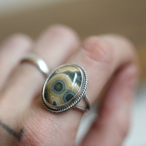 Ocean Jasper Boho Ring - Choose Your AAA Stone - .925 Sterling Silver