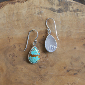 Turquoise Drop Earrings - Choose Your Pair - .925 Sterling Silver