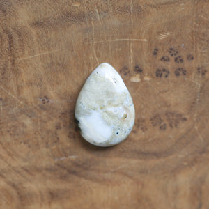 Ocean Jasper Teardrop Necklace - Choose Your Stone - .925 Sterling Silver