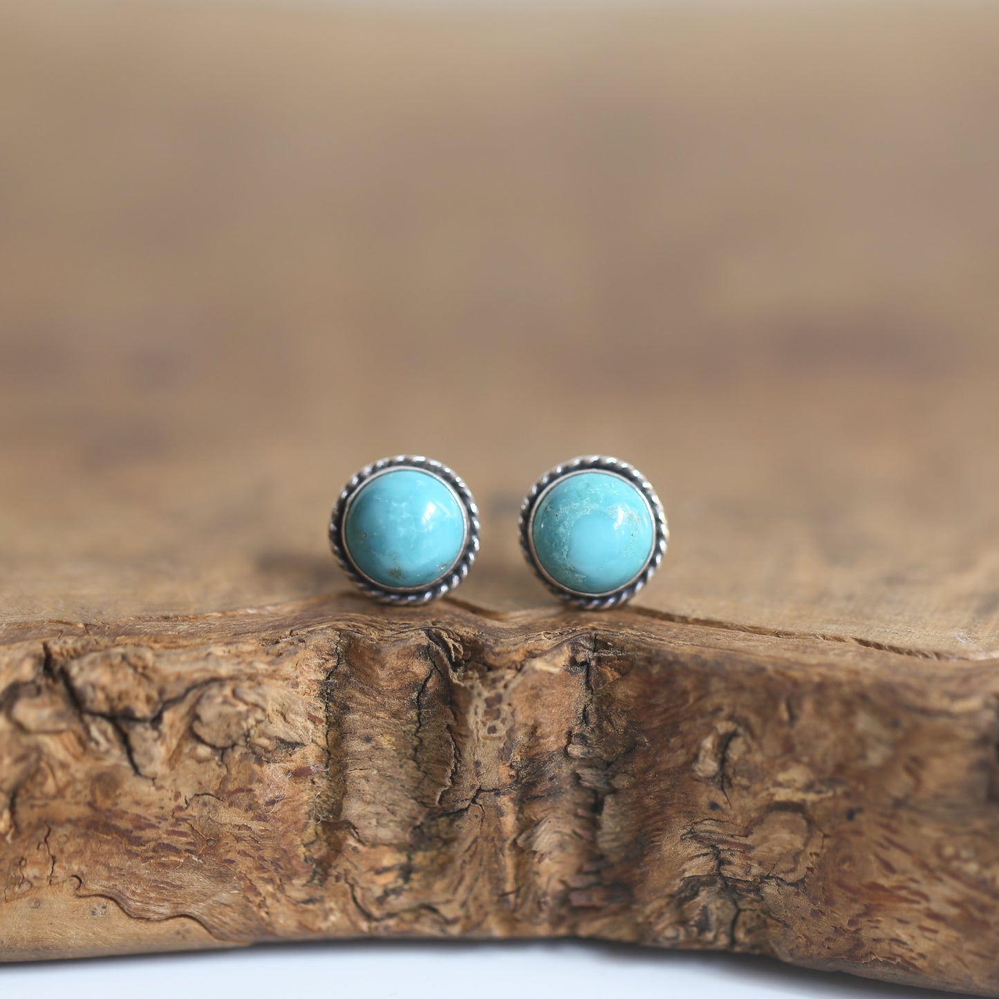 Sterling Silver Turquoise Studs – American Old Mine Gemstone Posts