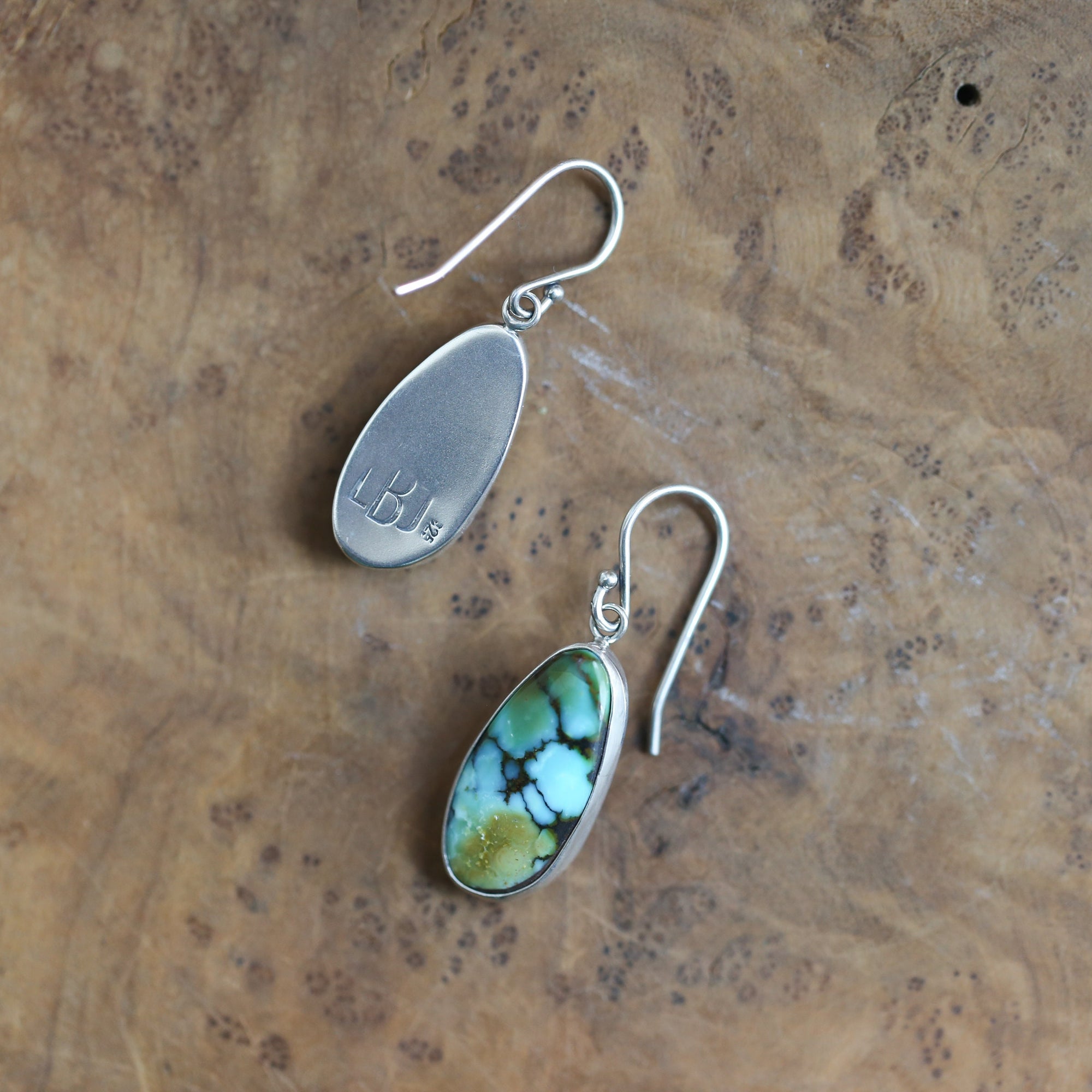 Ready to Ship - Blue Moon Turquoise Drop Earrings - Choose Your Pair - Blue Moon Earrings - Sterling Silver