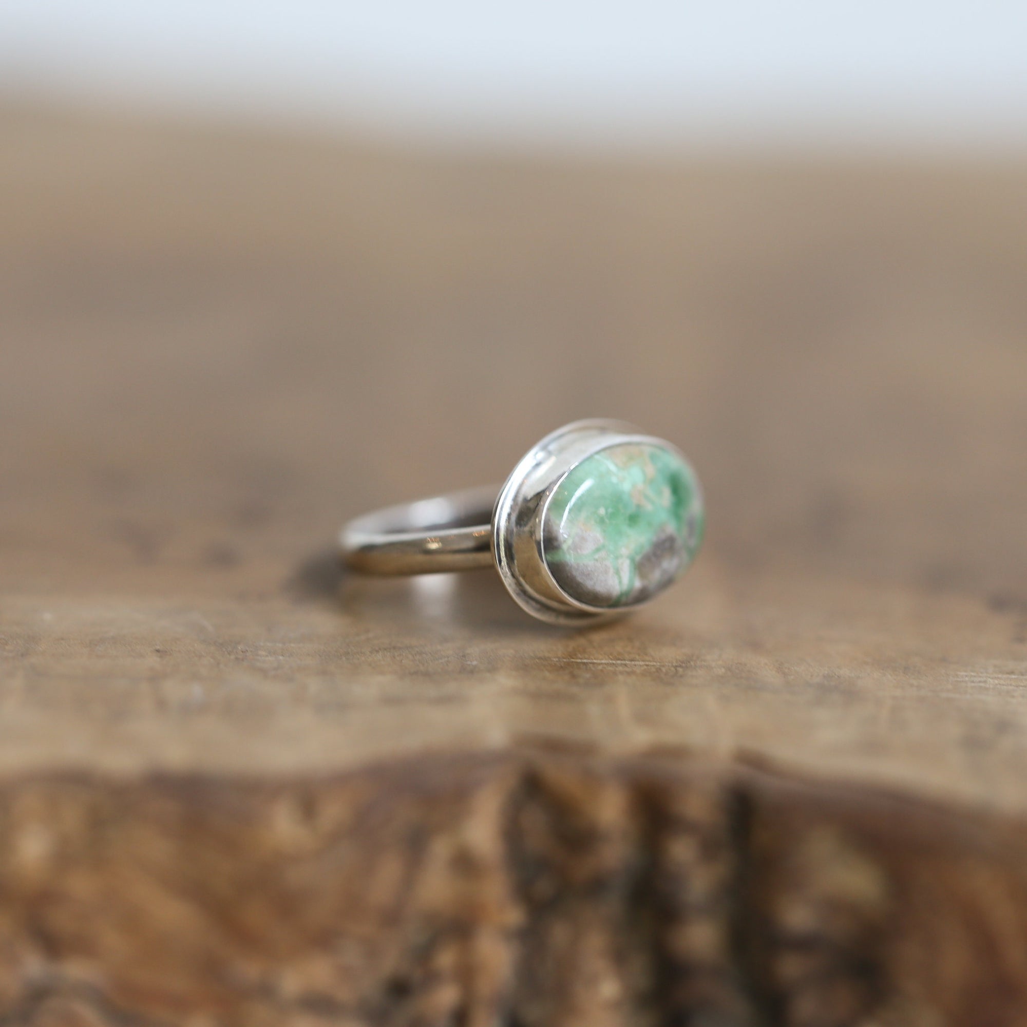 Variscite Ring - Green Variscite Ring - Sterling Silver - Choose Your Stone - OOAK