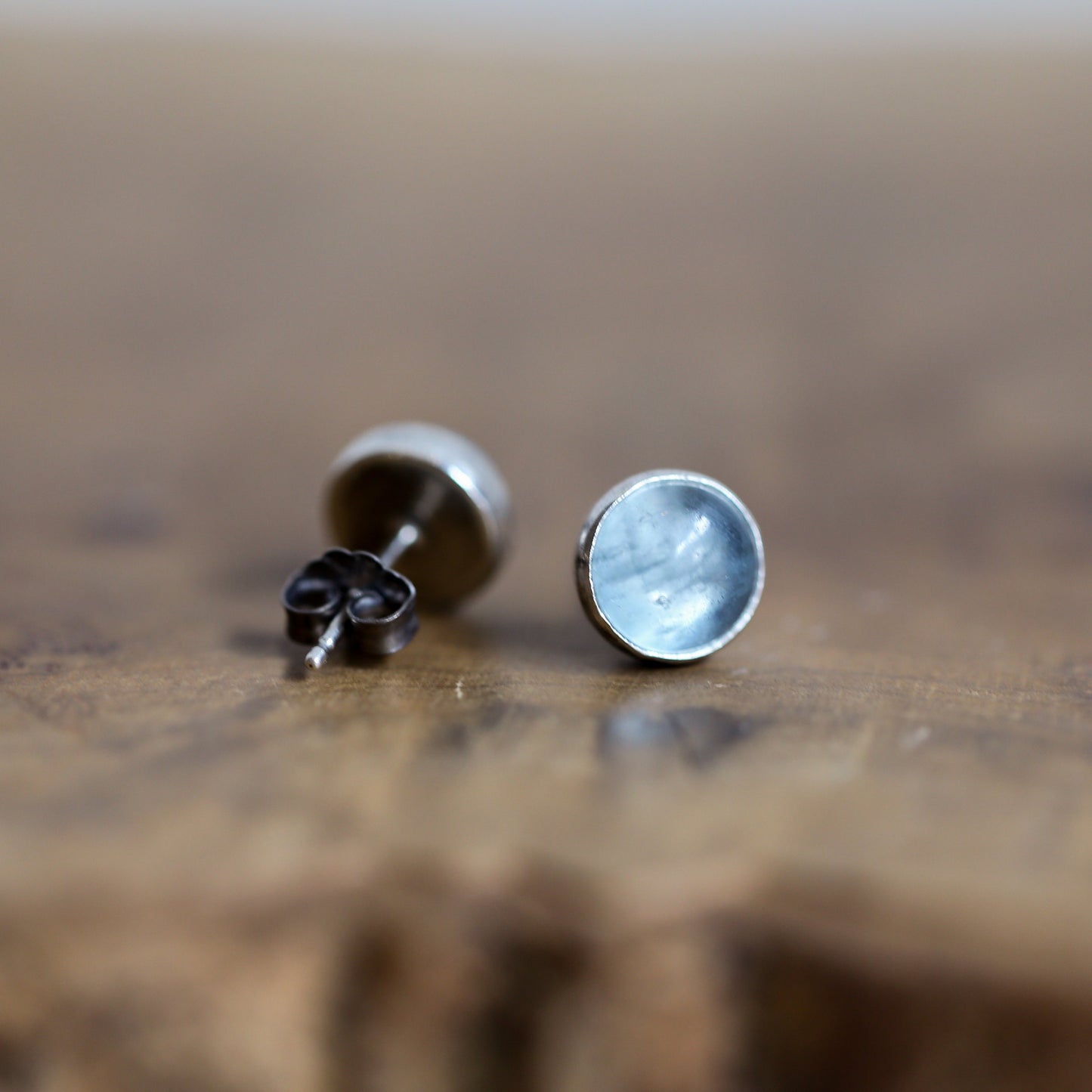 Pink or Blue Morganite Post Earrings - Choose Your Stone - Sterling Silver