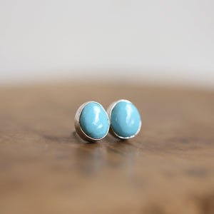 Campitos Turquoise Sterling Silver Studs – American Turquoise Earrings